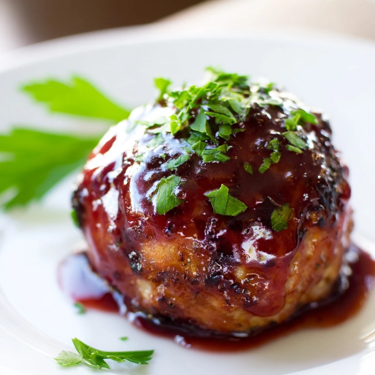 Golden turkey meatballs with cranberry glaze over rice with orange zest for a cozy dinner.