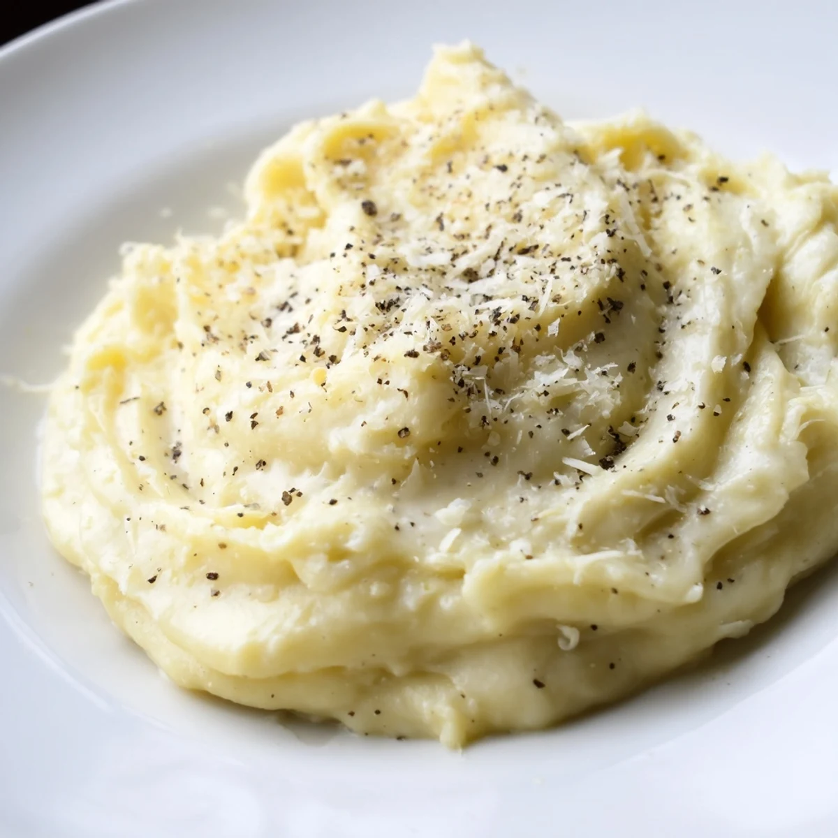 A close-up shot of homemade Creamy Alfredo Sauce in a saucepan, steaming and ready to coat pasta or vegetables.
