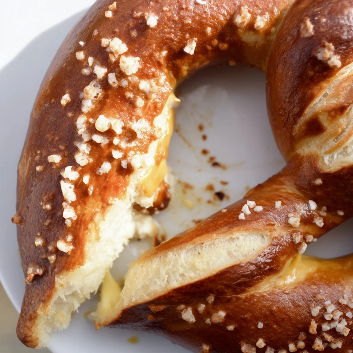 Steam rises from a Game Day Soft Pretzels with Cheese Sauce plate, showing fluffy insides and a rich, melty dip.
