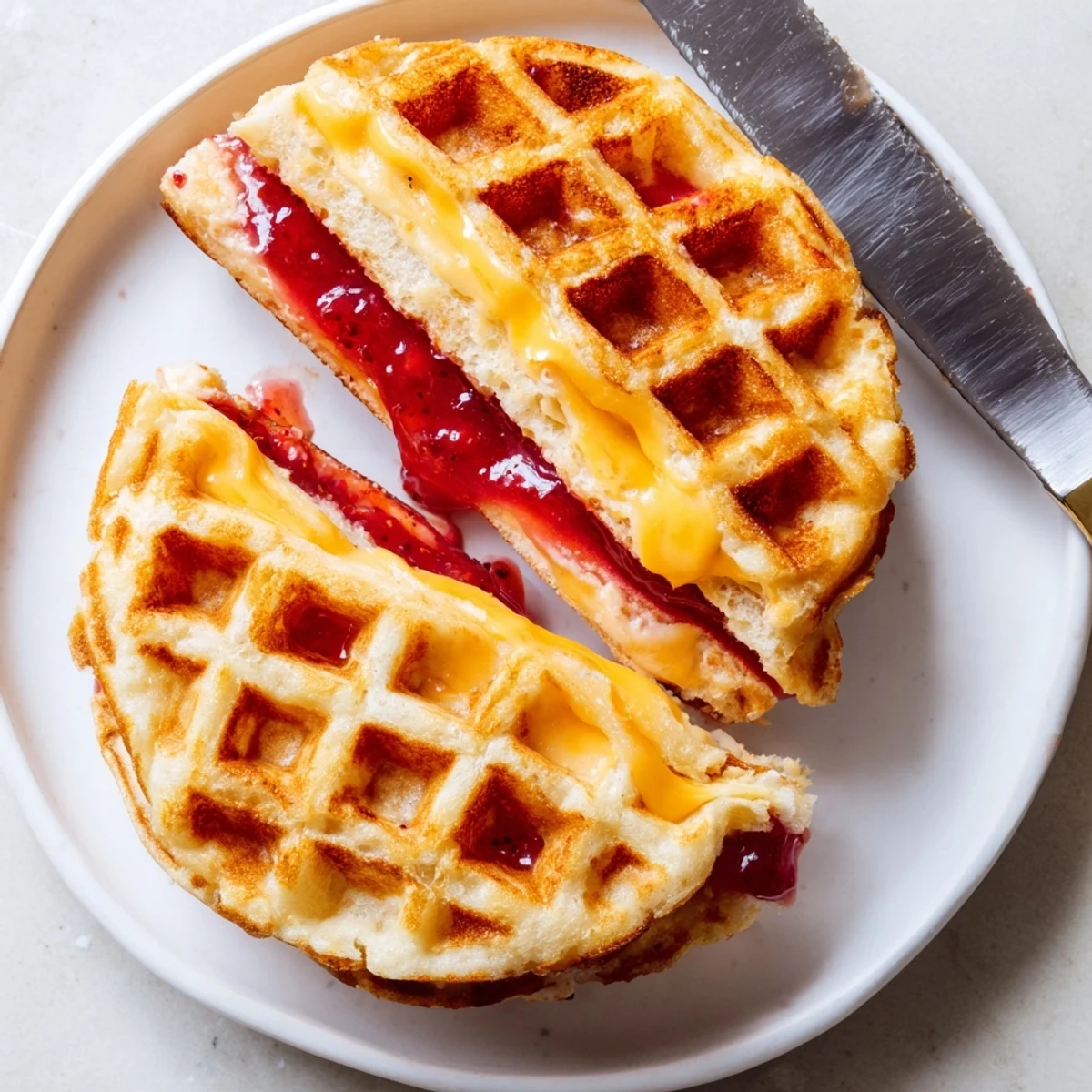 This vegetarian breakfast recipe is served warm with fresh berries on the side.