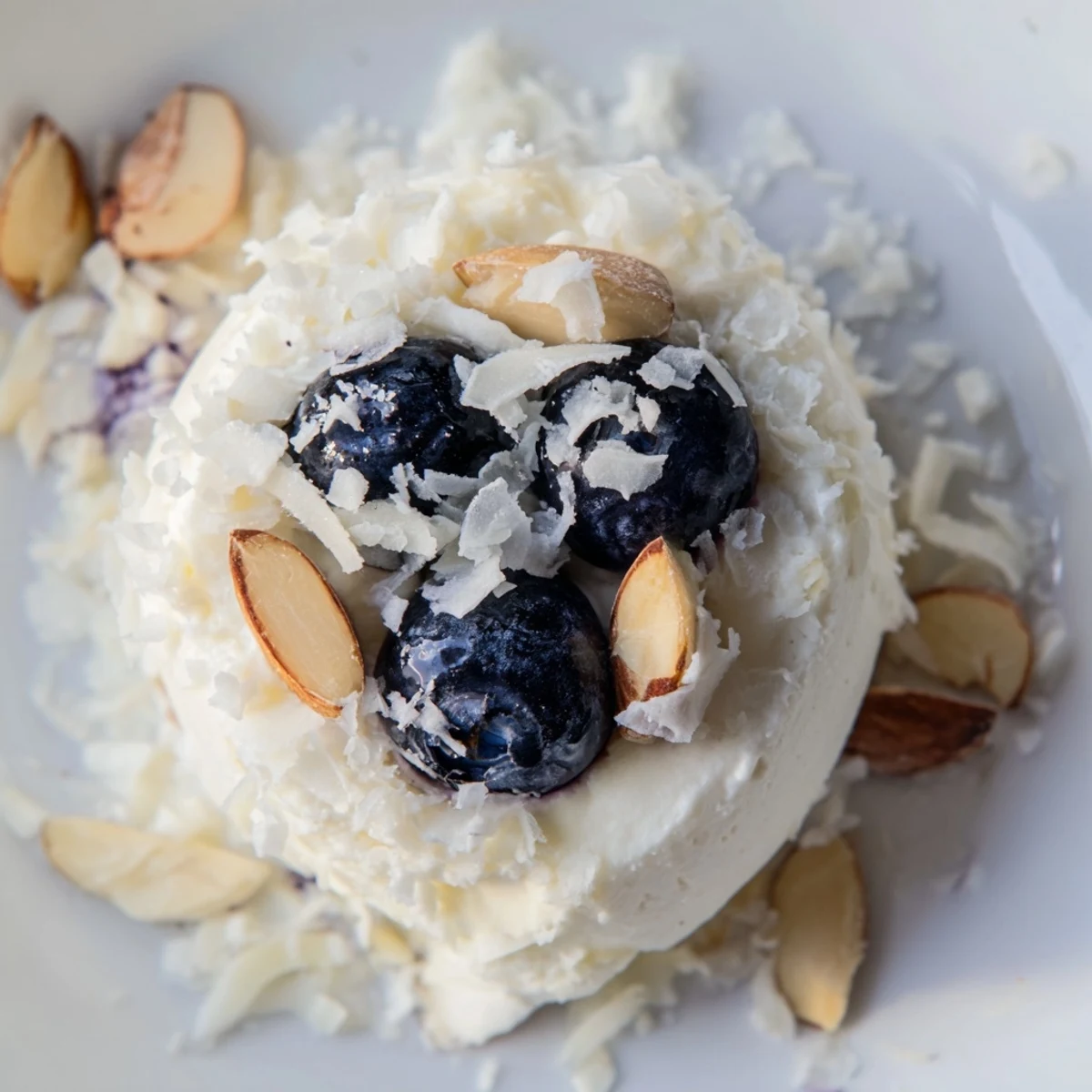 Sweet Blueberry Greek Yogurt Bites with nuts and honey drizzle for a healthy snack.
