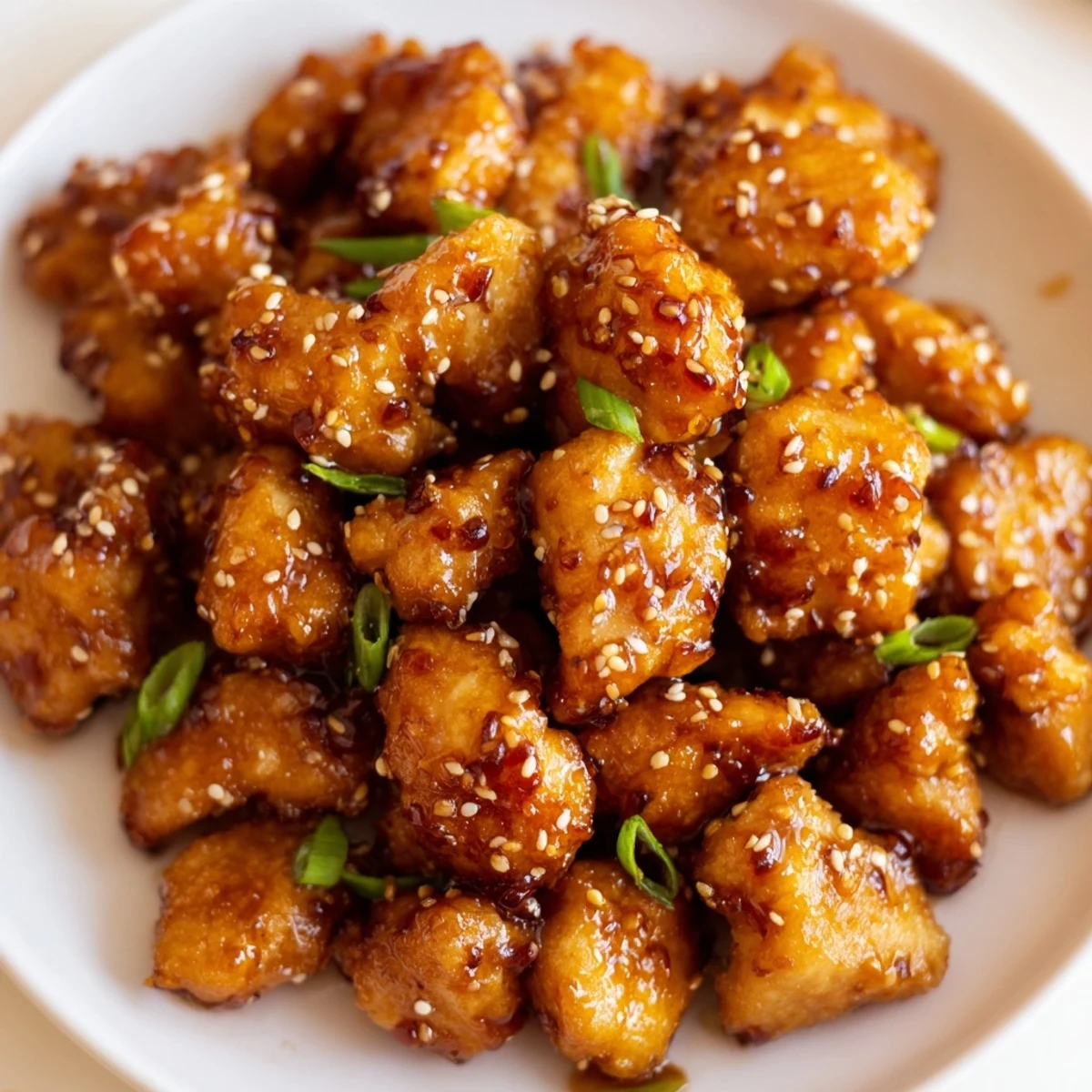 Tender pan-fried chicken breasts glazed with sweet and savory honey garlic sauce for dinner