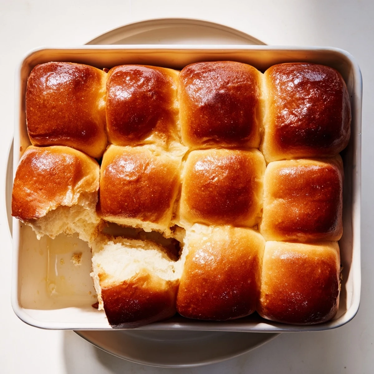 Close-up of warm buttery bliss brioche rolls with golden brown crust, ideal for spreading jam or serving alongside soups
