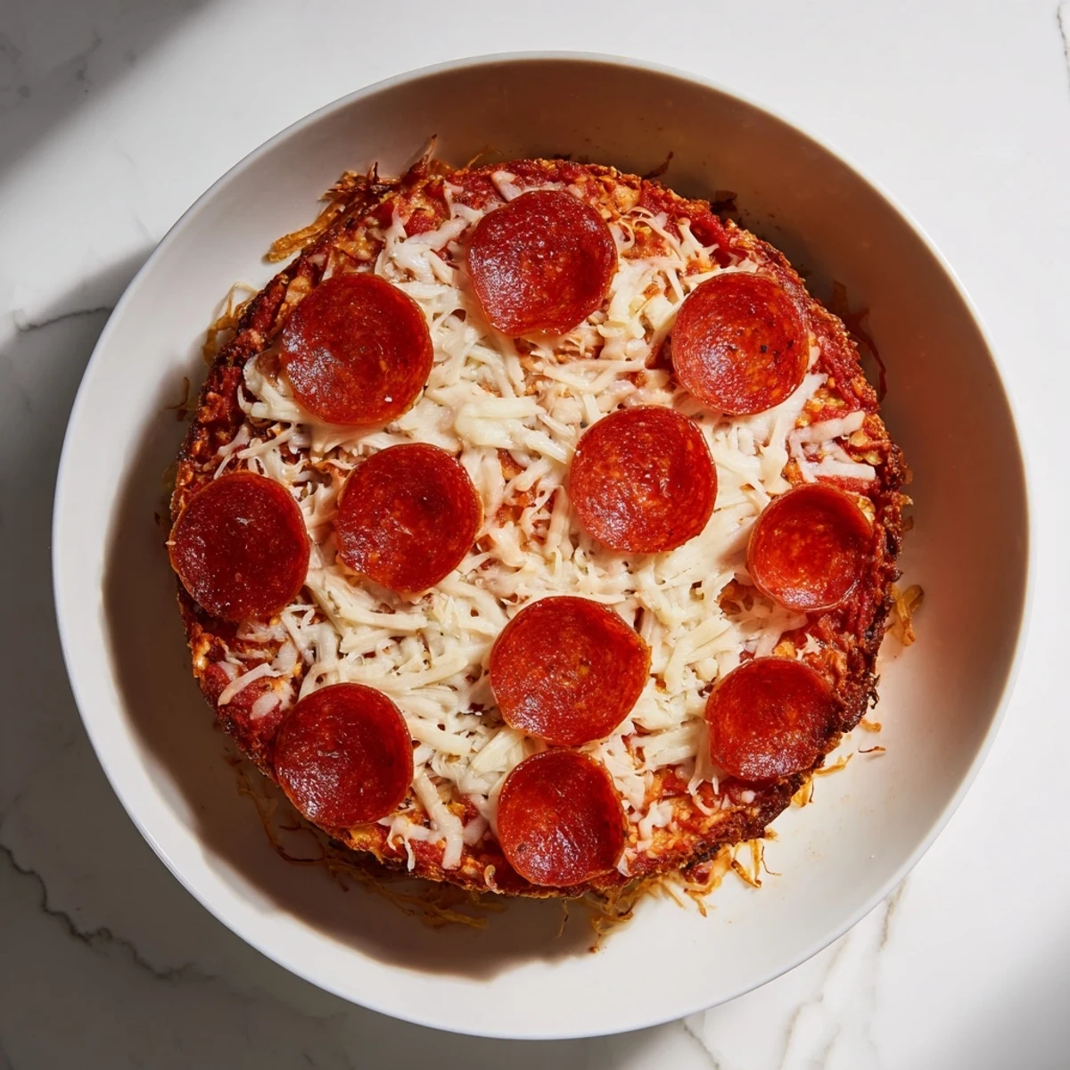 Golden Pizza Hut pan pizza with thick crispy crust and bubbling melted mozzarella cheese