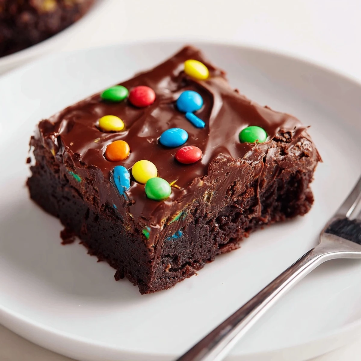 Serve Gourmet Cosmic Brownies Bars with cold milk; silky ganache, crunchy candies