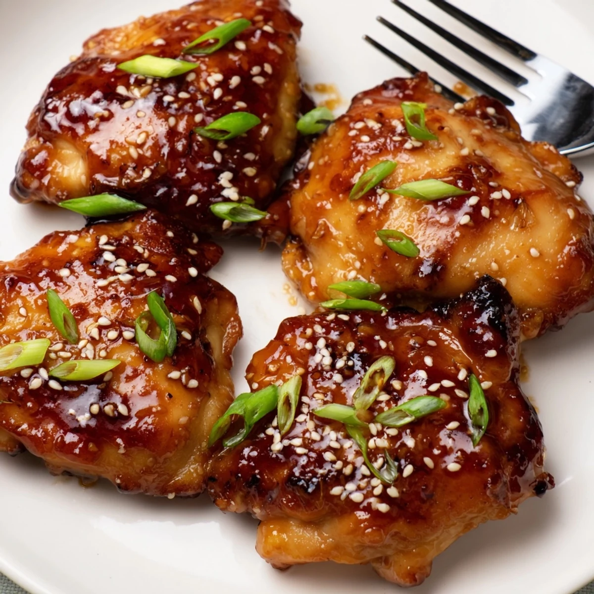Weeknight Honey Soy Chicken marinated in ginger and garlic, basting for sweet savory depth