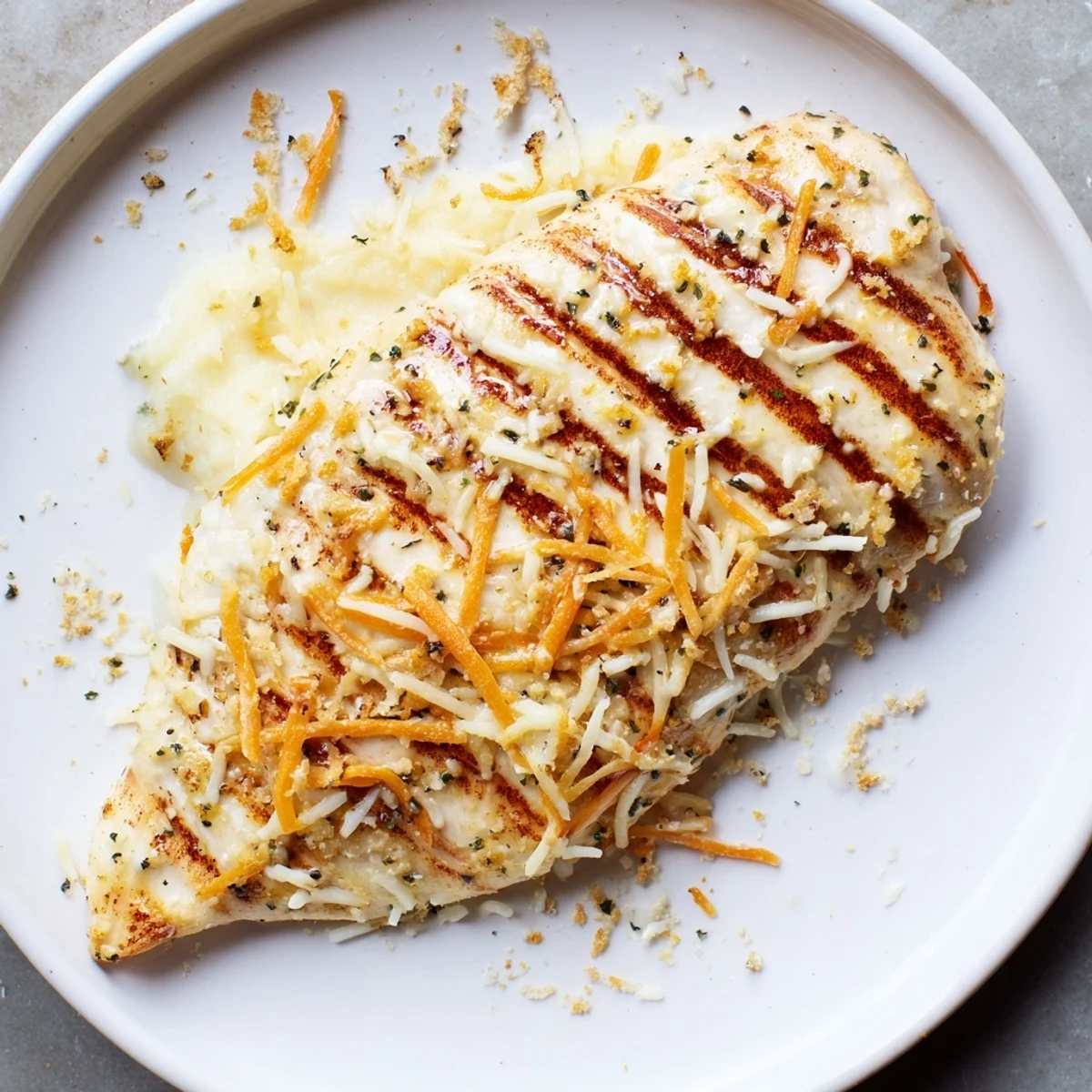 Juicy Longhorn Steakhouses Parmesan Crusted Chicken with golden bubbly crust, sliced