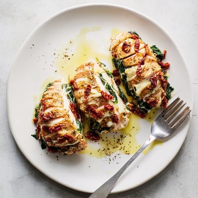 Tender sliced Hasselback chicken baking with savory Italian herbs and bubbling cheese filling